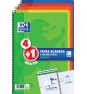 Oxford Pack 4+1 Cuadernos Folio(A4) Oxford, 400027271, Tapa Blanda, 80 Hojas cuadrícula 4x4, Surtido aleatorio vivos