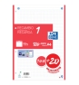 Oxford Recambio 100H + 20H Gratis 4 Taladros A4 90Gr 5X5 1 Banda Rojo