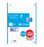 Oxford Recambio 100H + 20H Gratis 4 Taladros A4 90Gr 5X5 1 Banda Turquesa