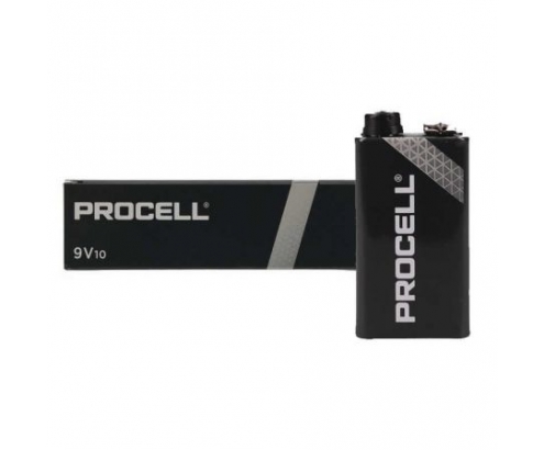 PACK 10 PILAS 9V DURACELL PROCELL ALCALINA 673MAH ID1604IPX10