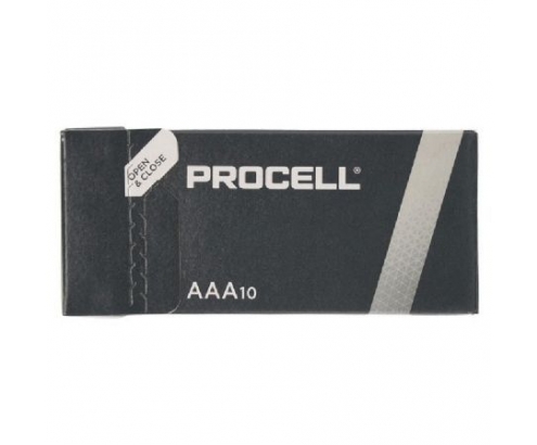 PACK 10 PILAS AAA DURACELL PROCELL ALCALINA 1.5V 1.255MAH ID2400IPX10