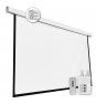 Pantalla electrica videoproyector phoenix pared y techo 135p 300x300cm posicion ajustable carcasa blanca tela super resistente PHPANTALLA-300