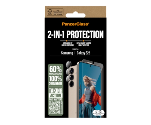 PanzerGlass ® 2-in-1 Protection Bundle Samsung Galaxy S25 Protector de pantalla 1 pieza(s)