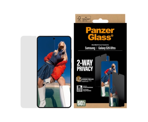 PanzerGlass ® 2-Way Privacy Screen Protector Samsung Galaxy S26 Ultra | Ultra-Wide Fit w. EasyAligner Protector de pantalla 1 pieza(s)