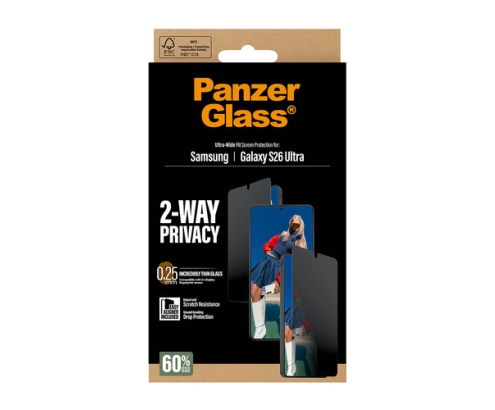 PanzerGlass ® 2-Way Privacy Screen Protector Samsung Galaxy S26 Ultra | Ultra-Wide Fit w. EasyAligner Protector de pantalla 1 pieza(s)