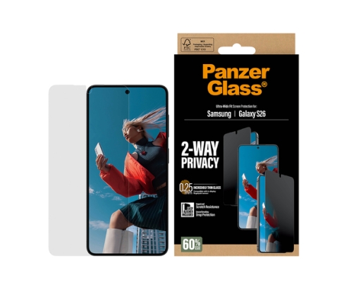 PanzerGlass ® 2-Way Privacy Screen Protector Samsung Galaxy S26 | Ultra-Wide Fit w. EasyAligner Protector de pantalla 1 pieza(s)