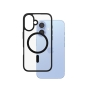 PanzerGlass ® HardCase Transparent w. Black MagSafe & Frame iPhone 16 funda para teléfono móvil Negro