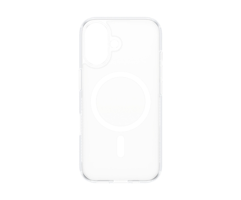PanzerGlass ® HardCase Transparent w. White MagSafe iPhone 16 funda para teléfono móvil Transparente