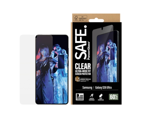 PanzerGlass SAFE. by ® Screen Protector Samsung Galaxy S26 Ultra | Ultra-Wide Fit w. EasyAligner Protector de pantalla 1 pieza(s)