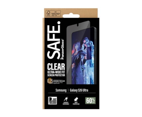 PanzerGlass SAFE. by ® Screen Protector Samsung Galaxy S26 Ultra | Ultra-Wide Fit w. EasyAligner Protector de pantalla 1 pieza(s)