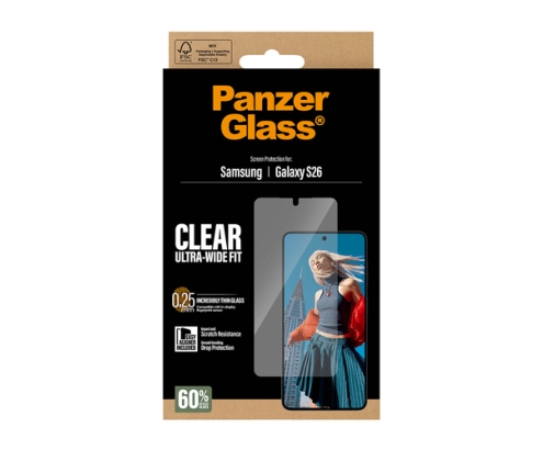 PanzerGlass ® Screen Protector Samsung Galaxy S26 | Ultra-Wide Fit w. EasyAligner Protector de pantalla 1 pieza(s)
