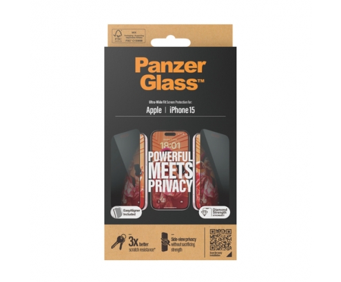 PanzerGlass Ultra Wide Fit Privacy Protector de pantalla Apple 1 pieza(s)