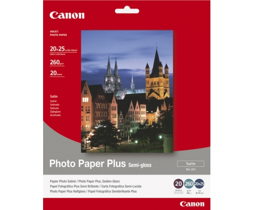 Papel canon fotografico sg-201 20 hojas semisatinado 1686B018