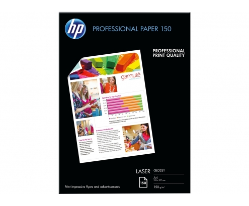 PAPEL HP CG965A LASER GlOSSY PROFESIONAL A4 150GR 150 HOJAS