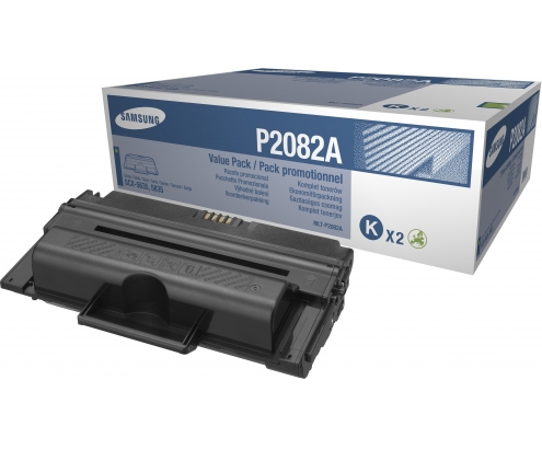 Paquete de 2 cartuchos de tóner Original Samsung de MLT-P2082 Negro