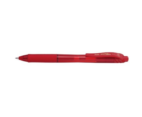 Pentel Energel X Bolígrafo de gel de punta retráctil Rojo 12 pieza(s)
