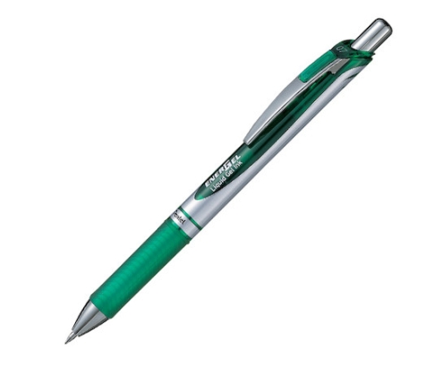 Pentel EnerGel Xm Bolígrafo de gel de punta retráctil Verde 1 pieza(s)