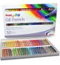 Pentel Oil Pastels Pack de 50 Pasteles Oleo - Blandos, Cremosos y de Secado Lento - Colores Surtidos
