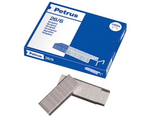 Petrus 55711 grapa Paquete de grapas 1000 grapas