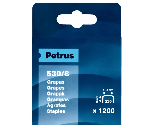 Petrus 77514 grapa Paquete de grapas 1200 grapas