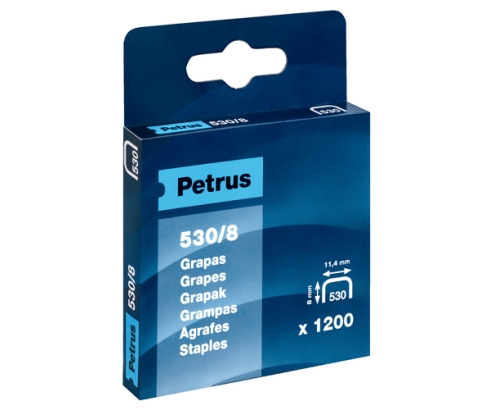 Petrus 77514 grapa Paquete de grapas 1200 grapas