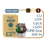 Phasak Bobina Cable UTP Cat.6 100% cobre LSZH CPR Cca 305 m – PHR 6201