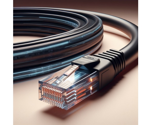 Phasak Cable de Red Cat.6 UTP Solido CCA Cat.6 UTP Negro 0.50M