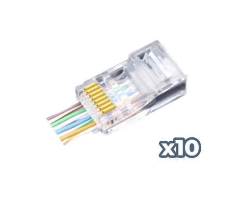 Phasak Conector FastCrimp Cat.6 UTP AWG22 a 24 (10) - PHK 2240