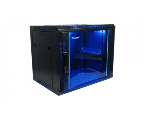 Phasak PHO 2109 armario rack 9U Bastidor de pared Negro