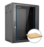 Phasak PHO 2216D armario rack 16U Bastidor de pared Negro