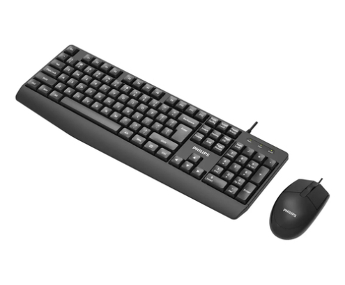 Philips 2000 series SPT6237B/85 teclado Ratón incluido Universal USB QWERTY Negro