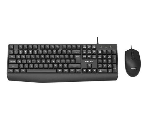 Philips 2000 series SPT6237B/85 teclado Ratón incluido Universal USB QWERTY Negro