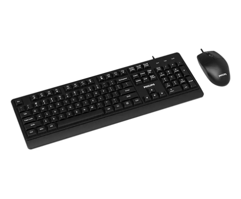 Philips 2000 series SPT6247B/85 teclado Ratón incluido Universal USB QWERTY Inglés Negro