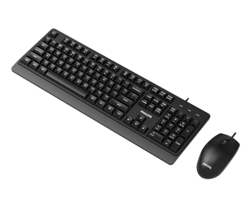 Philips 2000 series SPT6247B/85 teclado Ratón incluido Universal USB QWERTY Inglés Negro