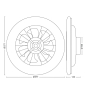 Philips Amigo Flat Fan Ceiling IR RD Ventilador de Techo con Luz LED Hasta 6500K - Aspas Integradas - 25W Ventilador + 60W Luz - Mando a Distancia - Color Blanco