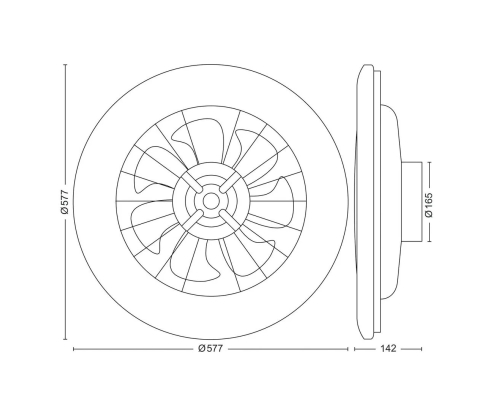 Philips Amigo Flat Fan Ceiling IR RD Ventilador de Techo con Luz LED Hasta 6500K - Aspas Integradas - 25W Ventilador + 60W Luz - Mando a Distancia - Color Blanco