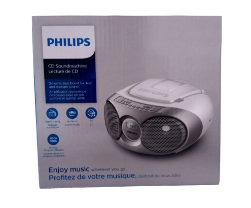Philips AZ215S/12 sistema estéreo portátil 3 W Plata
