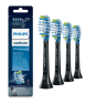 Philips C3 Premium Plaque Defence HX9044/33 Pack de 4 cabezales negros de cepillos Sonicare