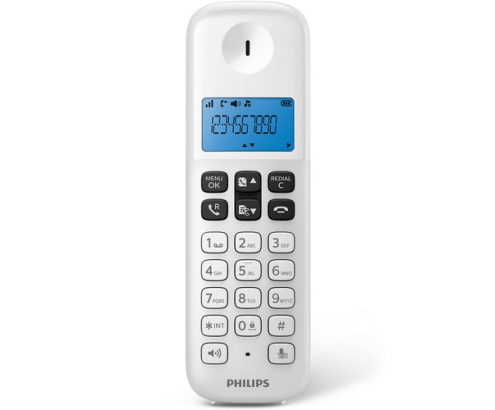 Philips D1611W/34 teléfono Teléfono DECT Identificador de llamadas Blanco