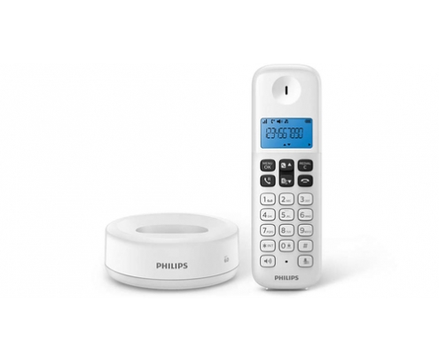 Philips D1611W/34 teléfono Teléfono DECT Identificador de llamadas Blanco