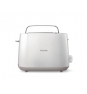 Philips Daily Collection Tostador con 8 ajustes y rejilla calientabollos integrada Blanco