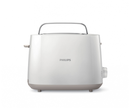 Philips Daily Collection Tostador con 8 ajustes y rejilla calientabollos integrada Blanco