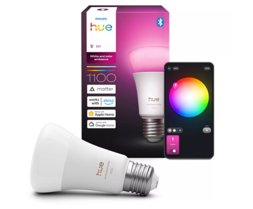 Philips Hue White and Color ambiance Bombilla inteligente A60 - E27 - 1100
