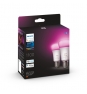 Philips Hue White and Color ambiance Pack de 2 E27