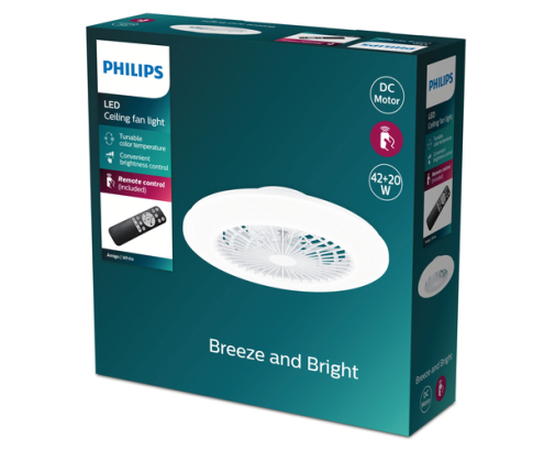 Philips Plafón con ventilador Amigo 42+20 W