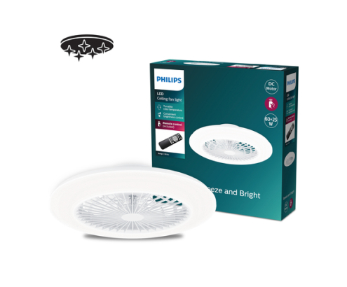 Philips Plafón con ventilador Amigo 60+25 W