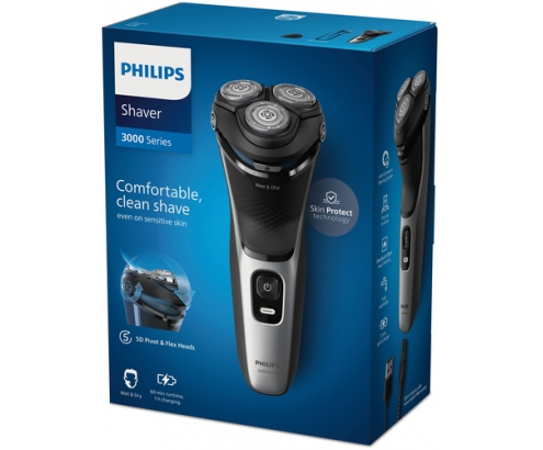Philips Shaver 3000 Series S3143/00 Afeitadora eléctrica en seco y en mojado