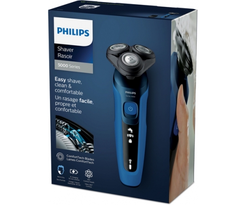 Philips SHAVER Series 5000 Cuchillas ComfortTech Afeitadora eléctrica en seco y húmedo