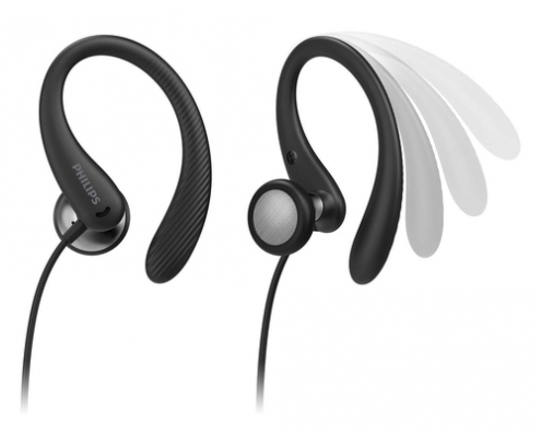 Philips TAA1105BK/00 auricular y casco Auriculares Alámbrico gancho de oreja, Dentro de oÍ­do Deportes Negro