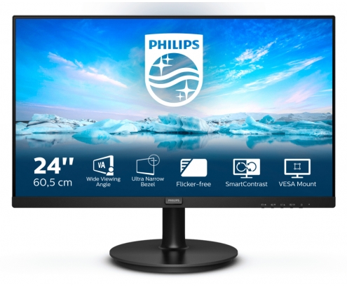 Philips V Line Monitor LED display 23.8P Pixeles Full HD Negroor